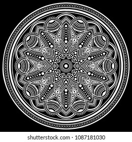 Mandala pattern white