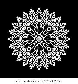 Mandala pattern white