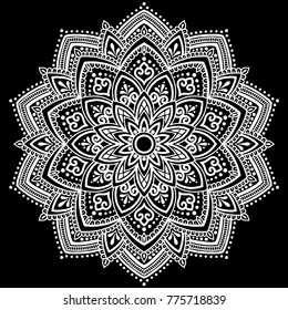 Mandala pattern white