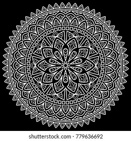 Mandala pattern white