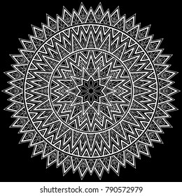 Mandala pattern white
