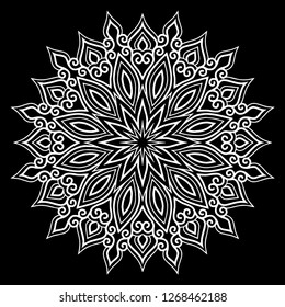 Mandala pattern white doodles sketch good mood