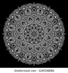 Mandala pattern white doodles sketch good mood