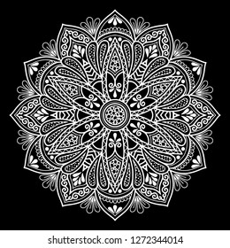 Mandala pattern white doodles sketch good mood