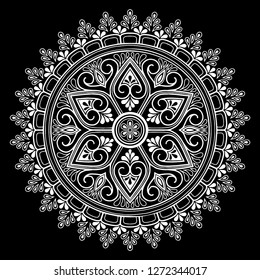 Mandala pattern white doodles sketch good mood