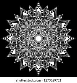 Mandala pattern white doodles sketch good mood