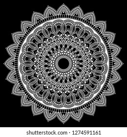 Mandala pattern white doodles sketch good mood