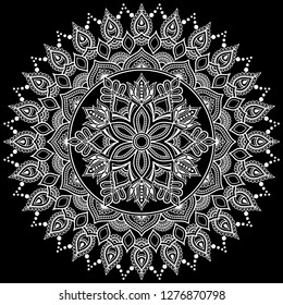 Mandala pattern white doodles sketch good mood