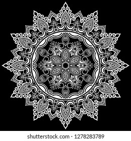 Mandala pattern white doodles sketch good mood