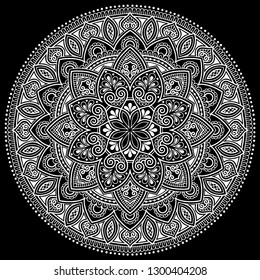 Mandala pattern white doodles sketch good mood
