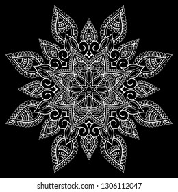 Mandala pattern white doodles sketch good mood