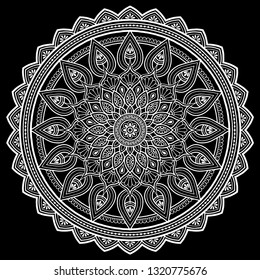 Mandala pattern white doodles sketch good mood