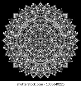 Mandala pattern white doodles sketch good mood