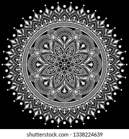 Mandala pattern white doodles sketch good mood