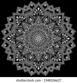 Mandala pattern white doodles sketch good mood