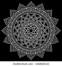 Mandala pattern white doodles sketch good mood
