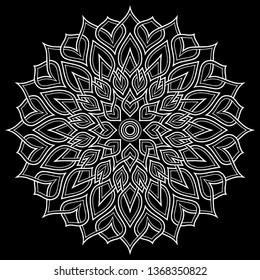 Mandala pattern white doodles sketch good mood