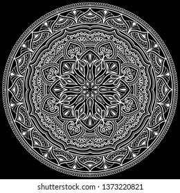 Mandala pattern white doodles sketch good mood