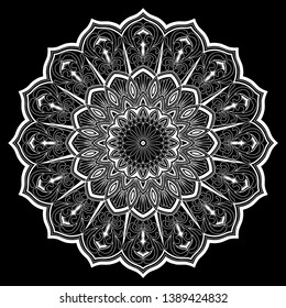 Mandala pattern white doodles sketch good mood