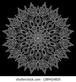 Mandala pattern white doodles sketch good mood