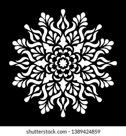 Mandala pattern white doodles sketch good mood