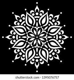 Mandala pattern white doodles sketch good mood