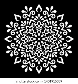 Mandala pattern white doodles sketch good mood