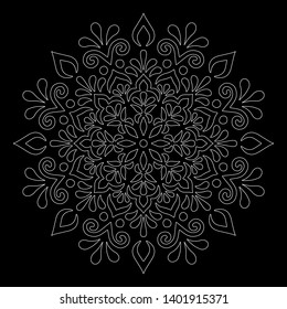 Mandala pattern white doodles sketch good mood