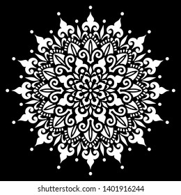 Mandala pattern white doodles sketch good mood
