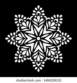 Mandala pattern white doodles sketch good mood