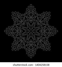 Mandala pattern white doodles sketch good mood