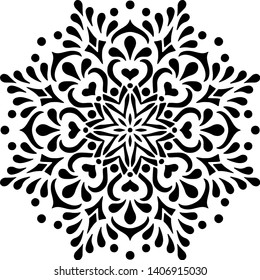 Mandala pattern white doodles sketch good mood