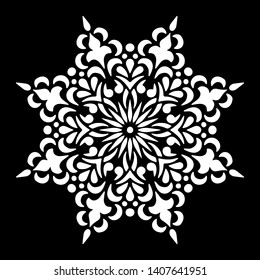 Mandala pattern white doodles sketch good mood
