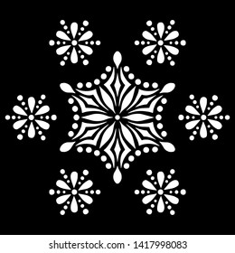 Mandala pattern white doodles sketch good mood