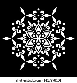 Mandala pattern white doodles sketch good mood