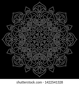 Mandala pattern white doodles sketch good mood