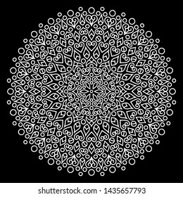 Mandala pattern white doodles sketch good mood