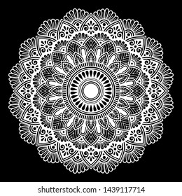 Mandala pattern white doodles sketch good mood