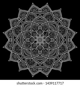 Mandala pattern white doodles sketch good mood