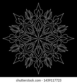 Mandala pattern white doodles sketch good mood