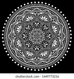 Mandala pattern white doodles sketch good mood