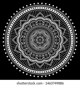 Mandala pattern white doodles sketch good mood