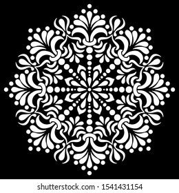 Mandala pattern white doodles sketch good mood