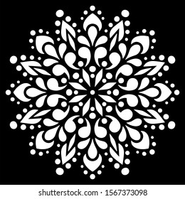  Mandala pattern white doodles sketch good mood