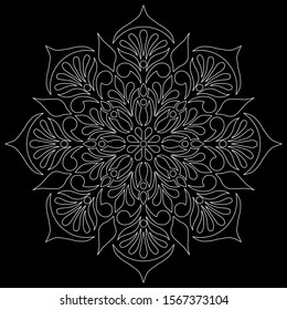  Mandala pattern white doodles sketch good mood