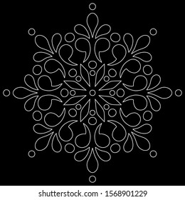 Mandala pattern white doodles sketch good mood