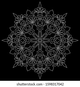 Mandala pattern white doodles sketch good mood
