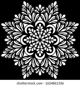 Mandala pattern white doodles sketch good mood