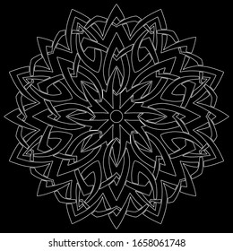 Mandala pattern white doodles sketch good mood