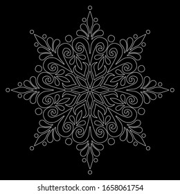 Mandala pattern white doodles sketch good mood